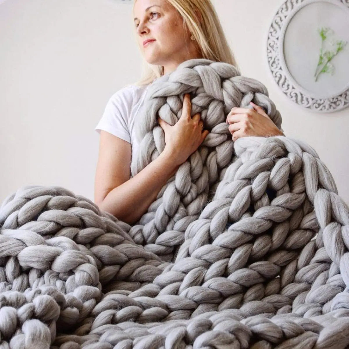 Handmade Chunky Wool shops Throw