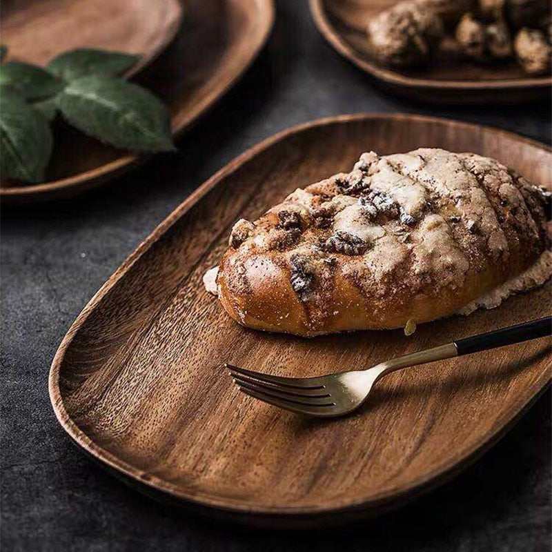 Natural wood platters