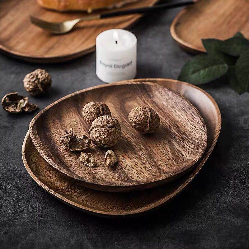 Natural wood platters