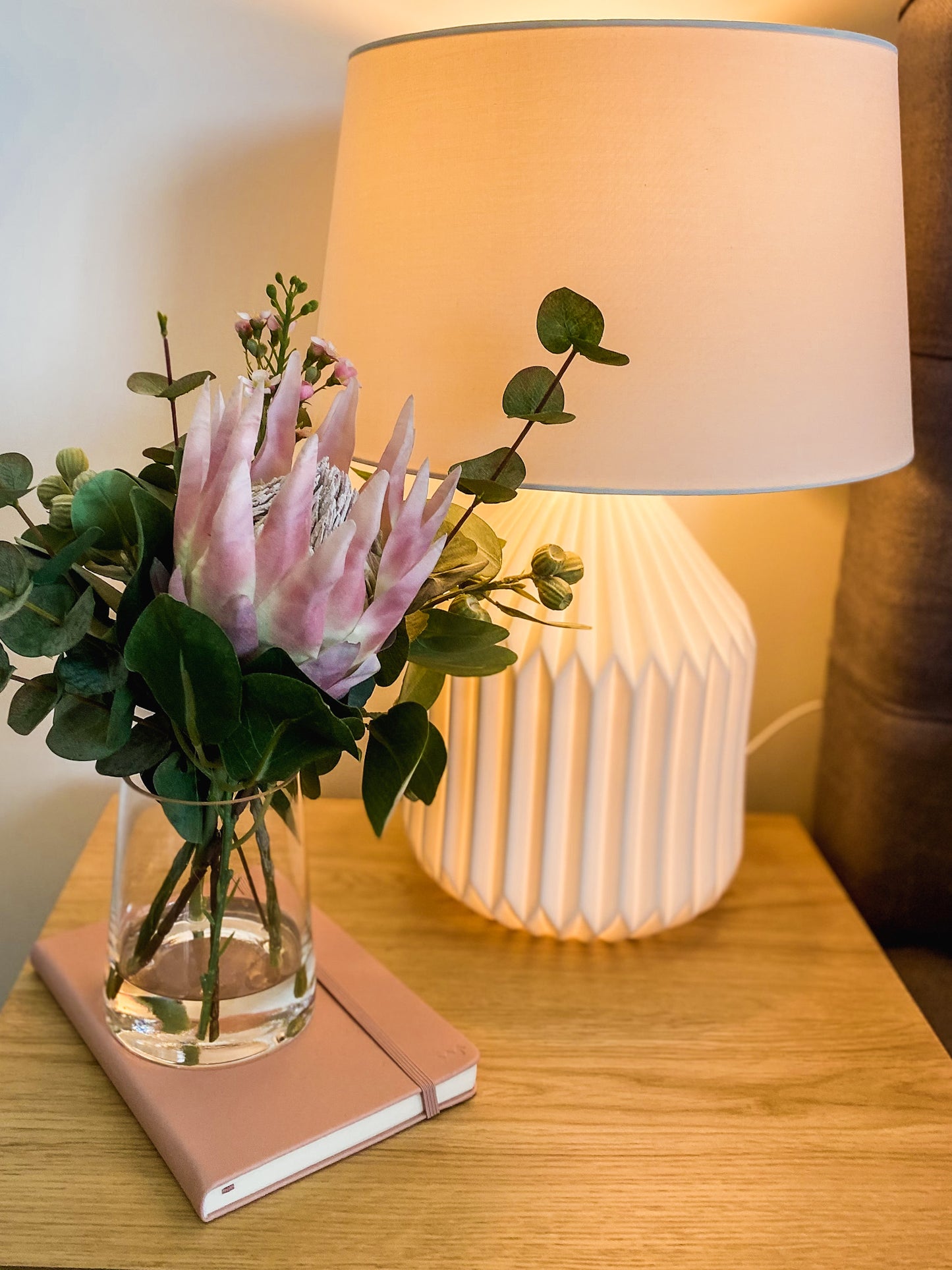 Blush Pink Bedside Styling